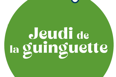 jeudi guinguette bulle texte centrée